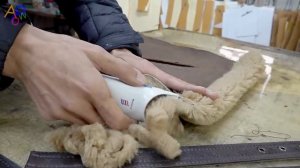 Куртка-бомбер из овчины B3, изготовленная кожевенным мастером с 40-летней историей.