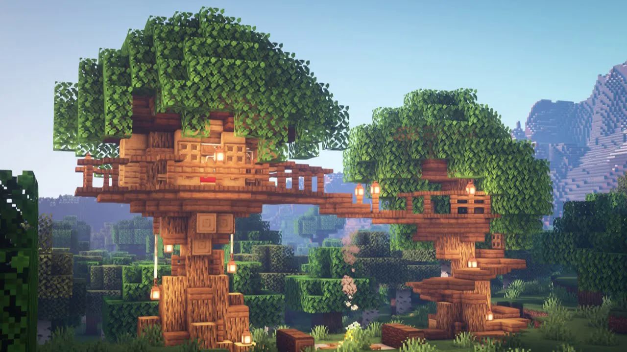 Minecraft: как построить домик на дереве