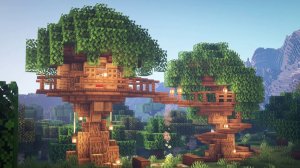 Minecraft: как построить домик на дереве