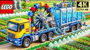 Я построил ГИГАНТСКУЮ поливальную машину LEGO Technic для своей фермы LEGO! | Забавный эксперимент
