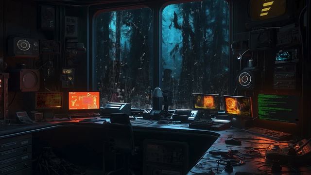 Secret Outpost： Post-Apocalyptic Sanctuary 🌲 ｜ Dark Ambient 🌑 ｜ Forest Rain 🌧️
