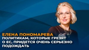 Елена Пономарева: политикам, которые грезят о ЕС, придется очень серьезно подождать