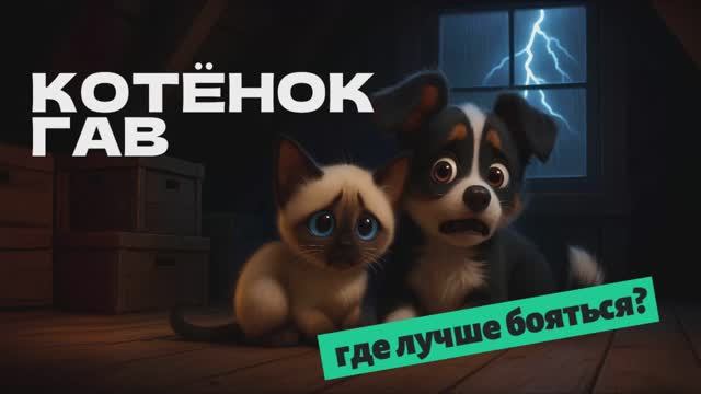 Котёнок Гав  🐱 Где лучше бояться