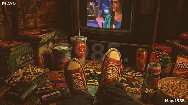 📼 9_50 PM in 1985 ｜ Nostalgic Evening Ambiance ｜ Sentimental Work Synthwave