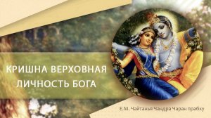 Кришна, дхарма и человеческие ценности - Е.М. Чайтанья Чандра Чаран прабху (Вриндаван парк)