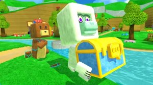 Йети передвигает сундуки в самые неудобные места/Super Bear Adventure🐻