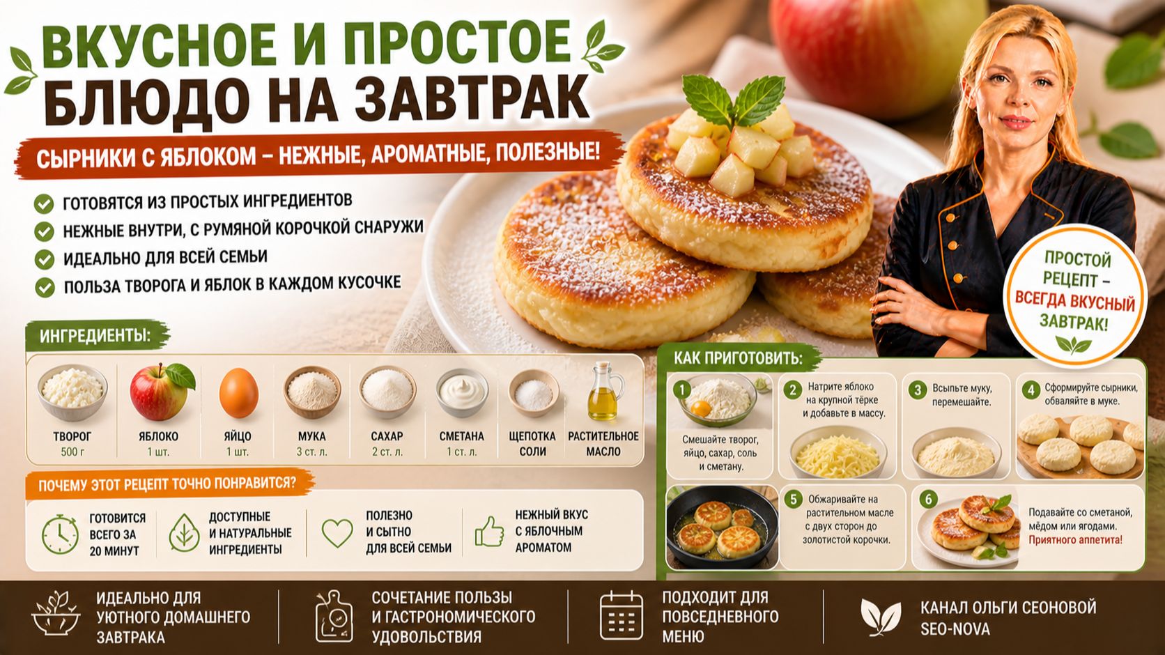 Вкусное и простое блюдо на завтрак
