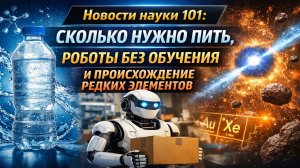 Новости науки 101: сколько нужно пить, роботы без обучения и происхождение редких элементов