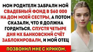 Родители забрали мои 60 тысяч из свадебного фонда на дом мечты для сестры — а потом назвали меня