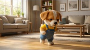 Baby Puppy Learns to Sew 🧵🐶 _ Making Mom Her Dream Dress 💖 _ A Lesson About Love