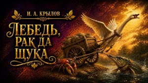 Басня «ЛЕБЕДЬ, РАК да ЩУКА»  И.А. Крылов|Анимация для детей и взрослых | «Живые басни»
