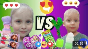 😍 УСТРОИЛИ ЧЕЛЛЕНДЖ 🤣💜ФИОЛЕТОВЫЙ И ЗЕЛЕНЫЙ💚