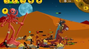Stick War Legacy, миссия 182 ( insane, гальванический скин, Кай на гигантском мертвеце и т.д.)