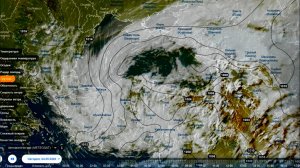 Циклон с оком над Черным морем. Вид со спутника 04.05.2026