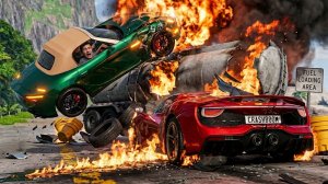 BeamNG Drive - Аварии на высокой скорости