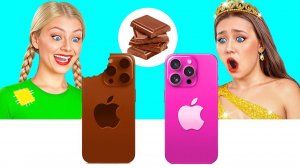 Челлендж. Шоколадная Еда vs Настоящая еда # Забавные Лайфхаки с Едой от TeenDO Challenge