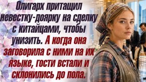 Истории из жизни. Олигарх притащил невестку-доярку на сделку с китайцами, чтобы унизить. А когда она