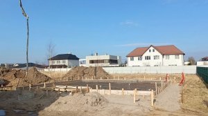 Заливка плитного фундаменте 400 мм в п. Заозерье по проекту «Богатырь», 2 этажа 174 м2