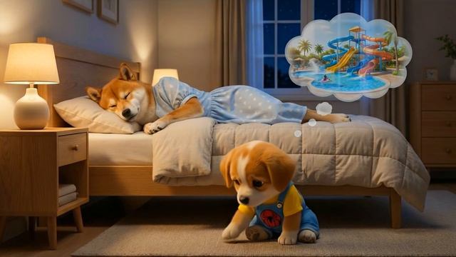 🐶💦 Baby Puppy Dreams of a Water Park...What His Mom Will Melt Your Heart 💖Heartwarming