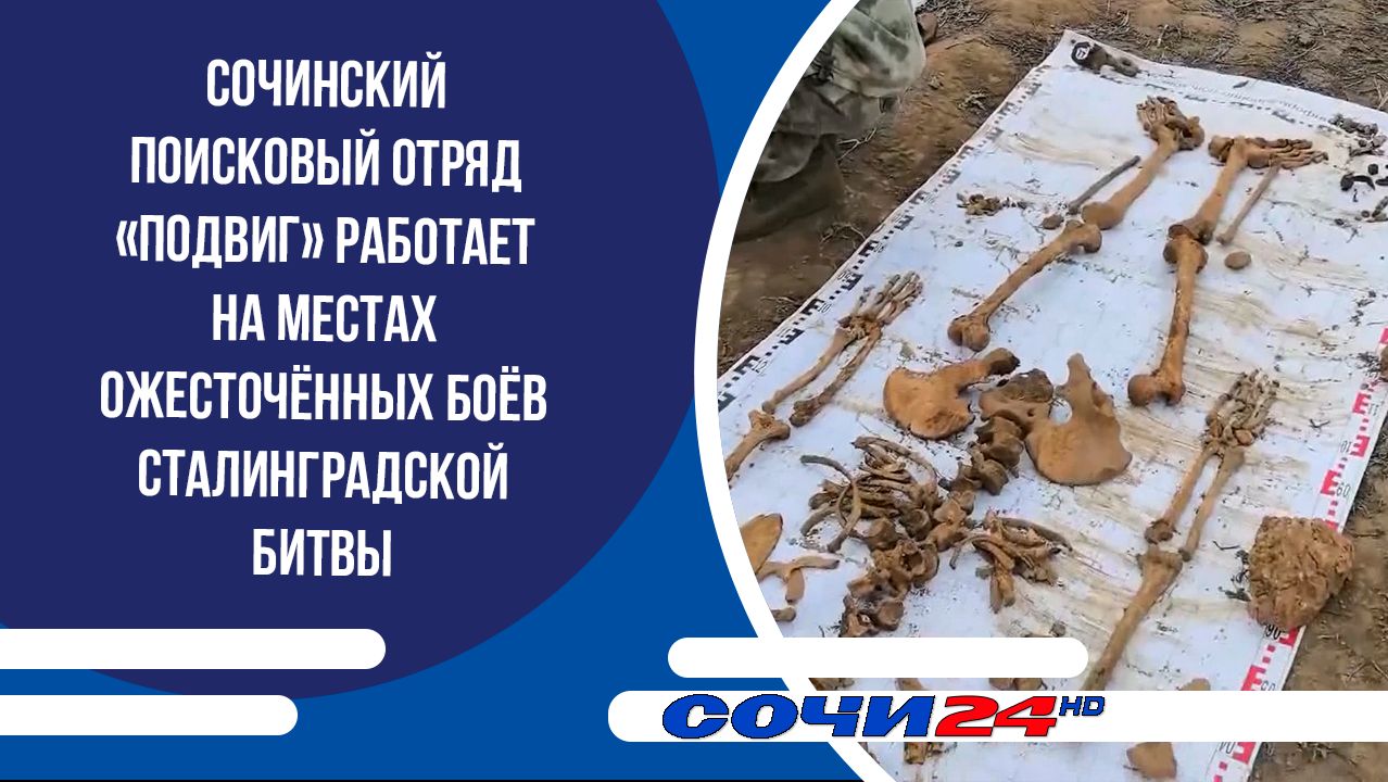 Сочинский поисковый отряд «Подвиг» работает на местах ожесточённых боёв Сталинградской битвы