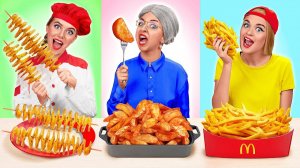 Кулинарный Челлендж# Я против Бабушки # Потрясающие Рецепты с Едой от TeenDO Challenge