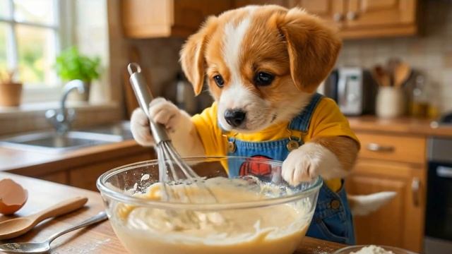🎂😢 Baby Puppy Ruined Dad’s Birthday Cake...Mom’s Loving Help Melted Millions of Hearts 🐶❤️