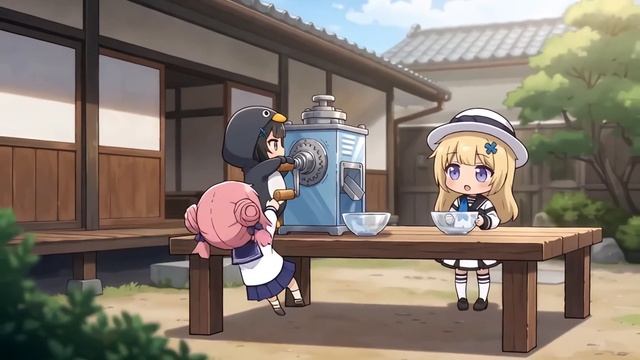 【GuguGaga Penguin】Making Rainbow Shaved Ice ✨ Cozy & Healing Anime 🍧