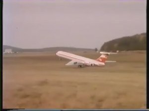 Ilyushin IL-62 Landing on a Field 1989