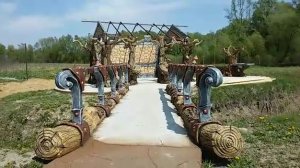 беседка на даче из  арт бетона. мостик водоём мастер Коля.