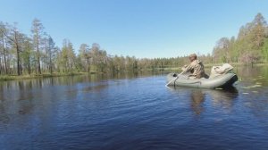 Рыбалка на таёжном ручье. РЫба есть.Сплав на лодке пвх