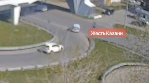 Момент смертельного ДТП с байкером в Казани