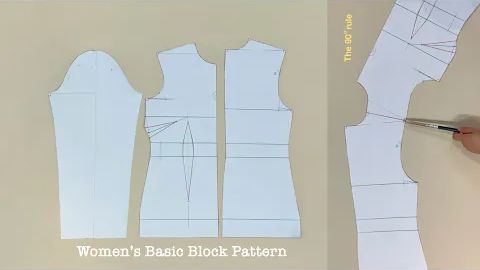 Базовая женская выкройка, созданная на основе индивидуальных мерок