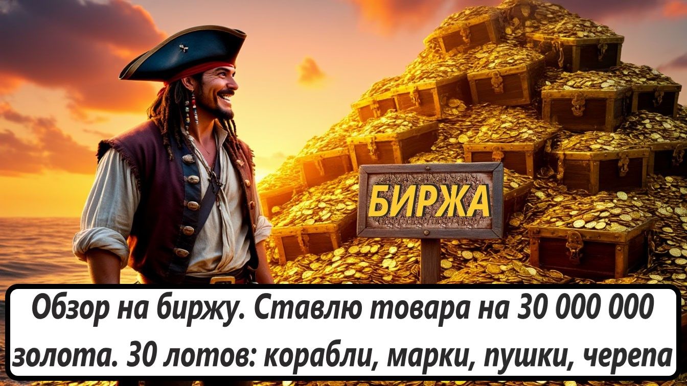 World of Sea Battle Обзор на биржу. Ставлю товара на 30 000 000 золота (часть 1)