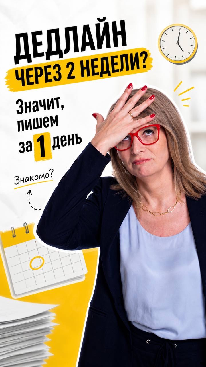 Дедлайн через 2 недели? Значит, пишем за 1 день!