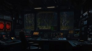 Outpost Noir 🌑： Mysterious Facility 🌲 ｜ Dark Ambient Soundscapes 🌧️ ｜ Forest Rain 🌫️