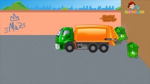Мультфильмы про машинки - Джипик и Мусоровоз 1 серия.