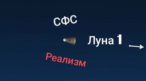 Луна 1 СФС/SFS реализм орбита луны и на землю