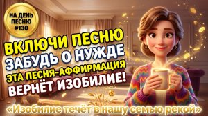 НА ДЕНЬ ПЕСНЮ #130 | Мощная ПЕСНЯ-АФФИРМАЦИЯ на богатство семьи | «Изобилие течёт в нашу семью рекой