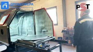 Пескоструйная камера с поворотным столом