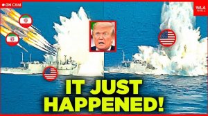 ON CAM US WARSHIP 'HIT' Iran Video; Missiles, Drones 'POUND' US Navy As Hormuz EXPLODES