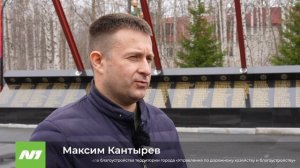 Парк Победы украшают к 9 мая. Нижневартовск