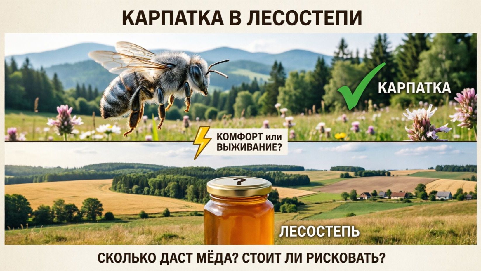 Карпатка в лесостепи: сколько даст мёда и стоит ли рисковать? Отвечает Кашковский 🌾🐝