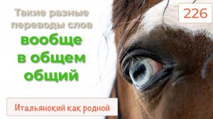 Как говорить по-итальянски «в общем», «вообще», «общий» – 226