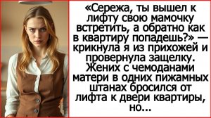 Жизненные истории. Жених с чемоданами матери гордо двинулся от лифта к двери моей квартиры.