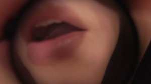 ASMR｜The fisheye lens was covered with cream and licked off.