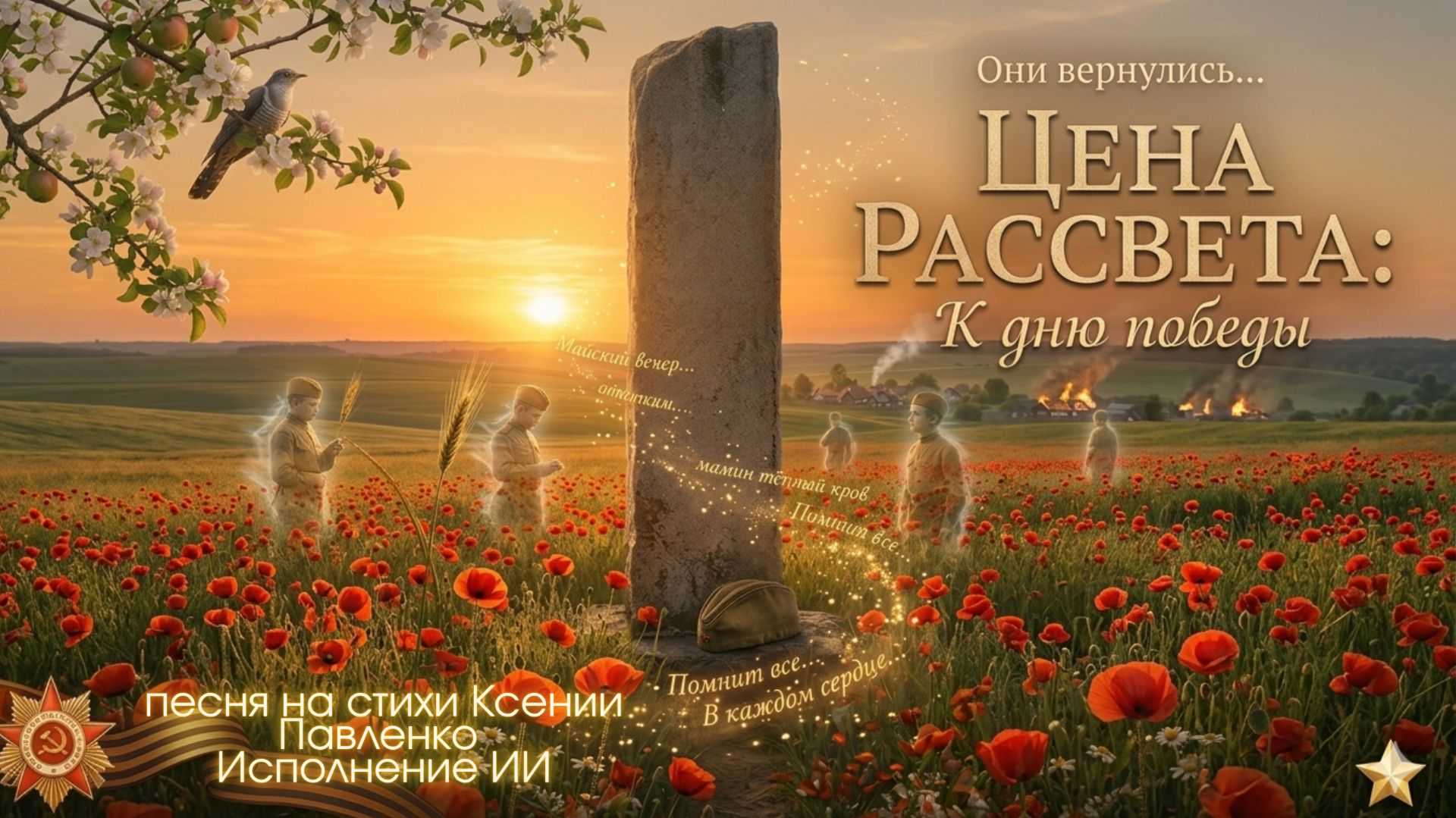 "ЦЕНА РАССВЕТА "песня  на стихи Ксении Павленко  к 9 маю