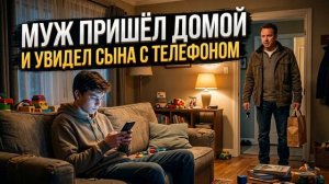 Истории из Жизни \ Муж пришёл домой и увидел сына с телефоном