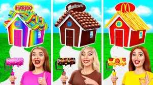 Домики Одного Цвета Сладости vs Шоколад vs Фастфуд # Смешные Моменты от TeenDO Challenge