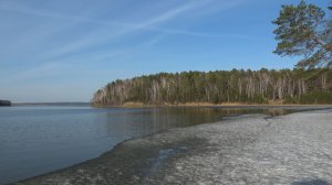 Начало мая на заливе Падь - Мельничная на Иркутском водохранилище. 4К.