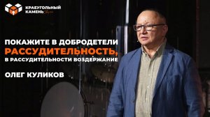 Покажите в добродетели рассудительность, в рассудительности воздержание | Олег Куликов